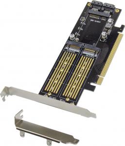 Kontroler ProXtend PCIe 3.0 x16 - 2x M.2 + mSATA (PX-SR-10258) 1
