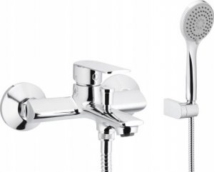 Bateria wannowa KFA 4424-510-00 AGAT BATERIA WANNOWA ŚCIENNA Z ZESTAWEM NATRYSKOWYM (WĄŻ 1500 MM, MOCOWANIE ŚCIENNE, RĄCZKA 3-FUNKCYJNA) , CHROM + CLICK CLACK// B-90-00-1-000-ZESTAW 6