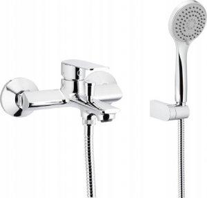 Bateria wannowa KFA 4424-510-00 AGAT BATERIA WANNOWA ŚCIENNA Z ZESTAWEM NATRYSKOWYM (WĄŻ 1500 MM, MOCOWANIE ŚCIENNE, RĄCZKA 3-FUNKCYJNA) , CHROM + CLICK CLACK// B-90-00-1-000-ZESTAW 9