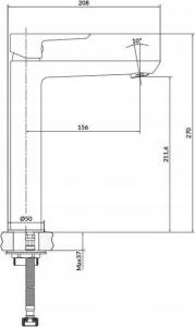 Bateria umywalkowa Cersanit Mille stojąca czarny (S951-356) 2