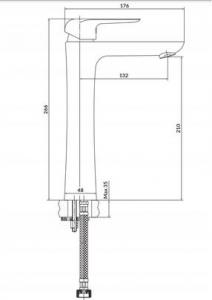 Bateria umywalkowa Cersanit City stojąca chrom (S951-360) 2