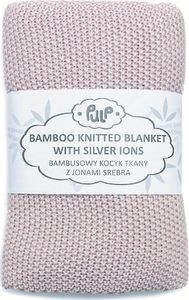 Pulp Pulp, Bambusowy Kocyk Dziany z Jonami Srebra Pudrowy róż 75cm x 90cm 2