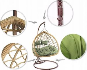 Trends Fotel wiszący dwuosobowy PORTO 3