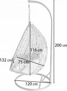 Trends Fotel wiszący dwuosobowy PORTO 4