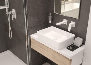 Bateria umywalkowa Deante Hiacynt podtynkowa biały (BQH A54L) 3