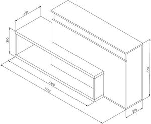 Sabaj Zestaw czarna komoda i elektryczny podnośnik do telewizora WINDA TV Maksymalna przekątna ekranu 50" Maksymalna waga telewizora 50kg 8