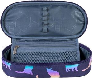 Piórnik MAJEWSKI Piórnik saszetka usztywniona z wewnętrzną klapką PC-01 Holo Kotki 4