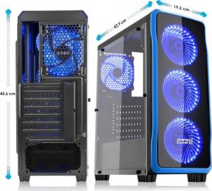 Obudowa Empire Gaming DarkRaw Niebieska (OE-CA-12BL) 3