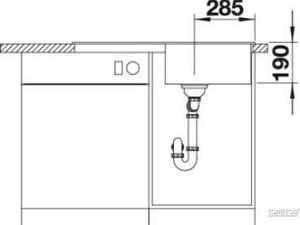 Zlewozmywak Blanco BLANCO ZIA 5 S Silgranit PuraDur Perłowoszary odwracalny 4