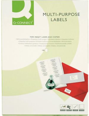 Q-Connect Etykiety uniwersalne białe 100szt. (5705831153868) 2