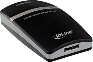 Adapter USB InLine USB - HDMI - DVI Czarny  (33284) 1