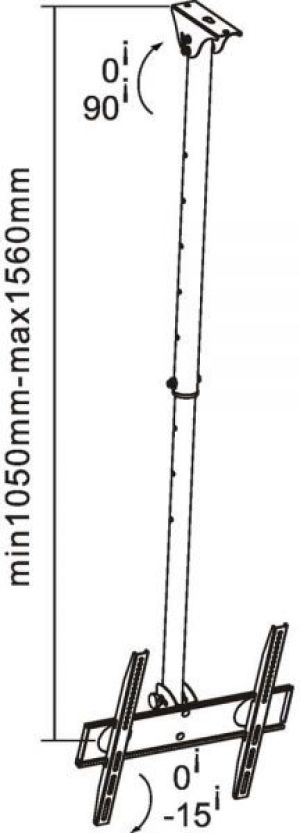 InLine Uchwyt sufitowy 23149A 32'' - 55'' 2
