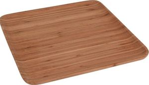 Excellent Houseware Talerz drewniany BAMBUSOWY kwadratowy taca patera 33x33 cm 1