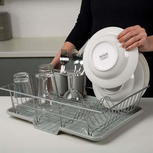 Brabantia Suszarka na naczynia talerze kubki sztućce SZARA ociekacz do naczyń talerzy kubków 4