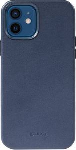 Crong Crong Essential Cover Magnetic - Etui ze skóry iPhone 12 / iPhone 12 Pro MagSafe (granatowy) 7