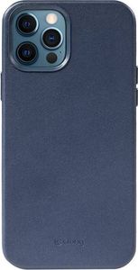 Crong Crong Essential Cover Magnetic - Etui ze skóry iPhone 12 / iPhone 12 Pro MagSafe (granatowy) 9