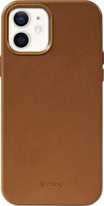 Crong Crong Essential Cover - Etui ze skóry ekologicznej iPhone 12 / iPhone 12 Pro (brązowy) 3