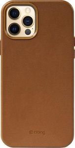 Crong Crong Essential Cover - Etui ze skóry ekologicznej iPhone 12 / iPhone 12 Pro (brązowy) 5