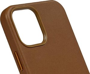 Crong Crong Essential Cover - Etui ze skóry ekologicznej iPhone 12 / iPhone 12 Pro (brązowy) 7