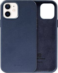 Crong Crong Essential Cover - Etui ze skóry ekologicznej iPhone 12 / iPhone 12 Pro (granatowy) 2