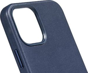 Crong Crong Essential Cover - Etui ze skóry ekologicznej iPhone 12 / iPhone 12 Pro (granatowy) 6