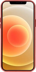 Crong Crong Essential Cover - Etui ze skóry ekologicznej iPhone 12 / iPhone 12 Pro (czerwony) 4