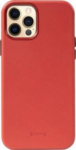 Crong Crong Essential Cover - Etui ze skóry ekologicznej iPhone 12 / iPhone 12 Pro (czerwony) 9