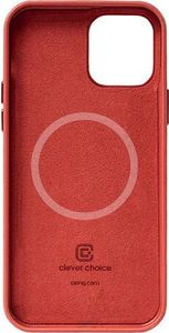 Crong Crong Essential Cover Magnetic - Etui ze skóry iPhone 12 Pro Max MagSafe (czerwony) 4