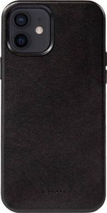 Crong Crong Essential Cover Magnetic - Etui ze skóry iPhone 12 / iPhone 12 Pro MagSafe (czarny) 8