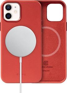 Crong Crong Essential Cover Magnetic - Etui ze skóry iPhone 12 / iPhone 12 Pro MagSafe (czerwony) 2