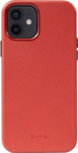 Crong Crong Essential Cover Magnetic - Etui ze skóry iPhone 12 / iPhone 12 Pro MagSafe (czerwony) 8