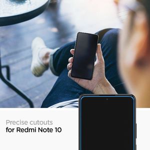Spigen SZKŁO HARTOWANE SPIGEN GLASS FC XIAOMI REDMI NOTE 10/10S BLACK 7