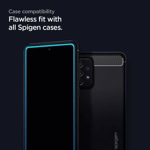 Spigen SZKŁO HARTOWANE SPIGEN ALM GLASS FC GALAXY A72 BLACK 7
