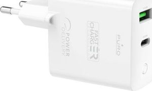 Ładowarka Puro Mini Fast Travel Charger 1x USB-A 1x USB-C 3 A (PUR411WHT) 2