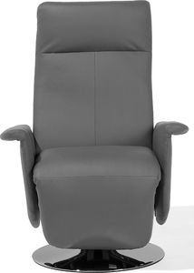 Beliani Fotel rozkładany szary PRIME 4