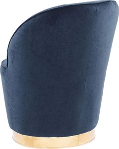 Beliani Fotel welurowy niebieski ALBY 3