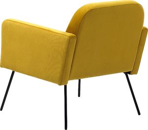 Beliani Fotel welurowy żółty NARKEN 3