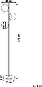 Lampa podłogowa Beliani Lampa podłogowa metalowa złota WADI 9