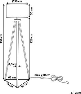 Lampa podłogowa Beliani Lampa podłogowa metalowa biała STILETTO 8