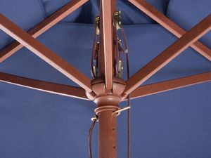 Beliani Parasol ogrodowy 144 x 195 cm niebieski FLAMENCO (58133) 7