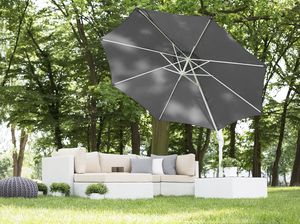 Beliani Parasol ogrodowy Savona szaro-biały 300 cm 2