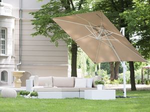Beliani Parasol ogrodowy 250 x 250 cm piaskowy MONZA (86100) 2