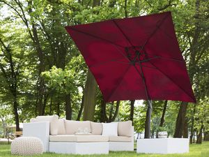 Beliani Parasol ogrodowy 250 x 250 cm burgundowy MONZA (86120) 2