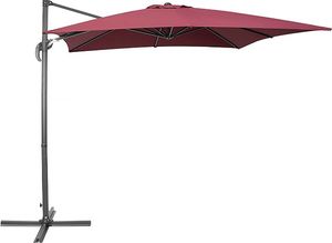 Beliani Parasol ogrodowy 250 x 250 cm burgundowy MONZA (86120) 3