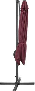 Beliani Parasol ogrodowy 250 x 250 cm burgundowy MONZA (86120) 6