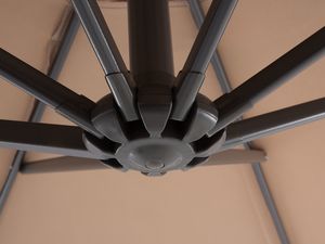 Beliani Parasol ogrodowy Ravenna piaskowy 300 cm 6