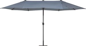 Beliani Parasol ogrodowy 270 x 460 cm szary SIBILLA (619000 2