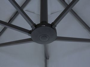 Beliani Parasol ogrodowy 270 x 460 cm szary SIBILLA (619000 3