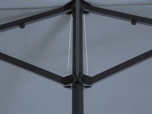 Beliani Parasol ogrodowy 270 x 460 cm szary SIBILLA (619000 4