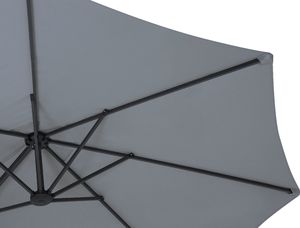 Beliani Parasol ogrodowy 270 x 460 cm szary SIBILLA (619000 5